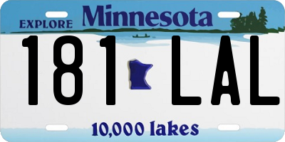 MN license plate 181LAL