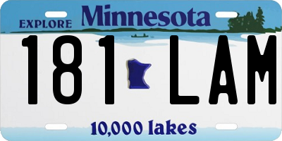 MN license plate 181LAM
