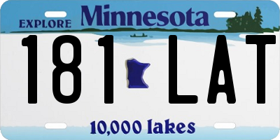 MN license plate 181LAT