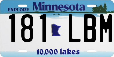 MN license plate 181LBM