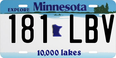 MN license plate 181LBV