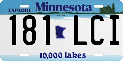 MN license plate 181LCI