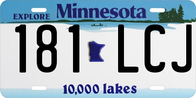 MN license plate 181LCJ
