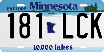 MN license plate 181LCK