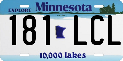 MN license plate 181LCL