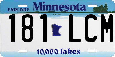 MN license plate 181LCM