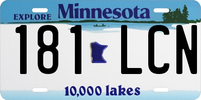 MN license plate 181LCN