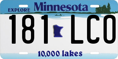 MN license plate 181LCO