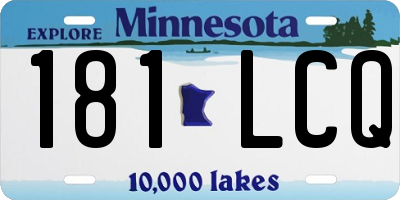 MN license plate 181LCQ