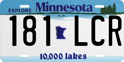 MN license plate 181LCR