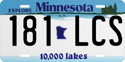 MN license plate 181LCS