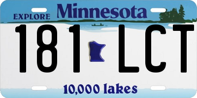 MN license plate 181LCT