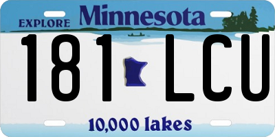 MN license plate 181LCU