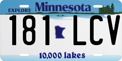 MN license plate 181LCV