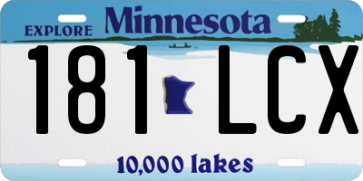 MN license plate 181LCX