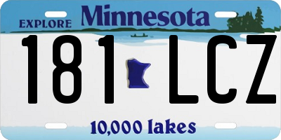 MN license plate 181LCZ