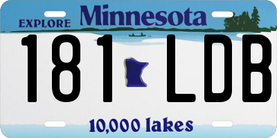 MN license plate 181LDB