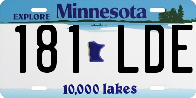 MN license plate 181LDE