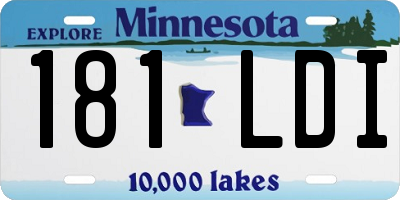 MN license plate 181LDI