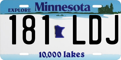 MN license plate 181LDJ
