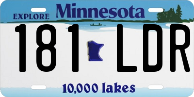 MN license plate 181LDR