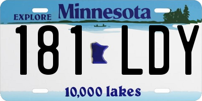 MN license plate 181LDY