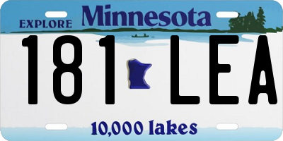 MN license plate 181LEA