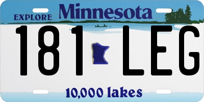 MN license plate 181LEG