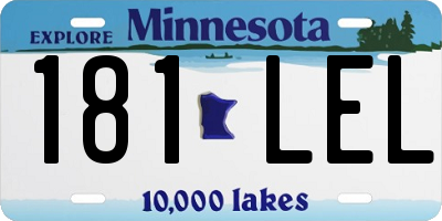 MN license plate 181LEL