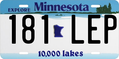 MN license plate 181LEP