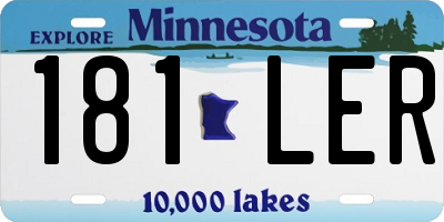 MN license plate 181LER