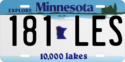 MN license plate 181LES