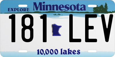 MN license plate 181LEV