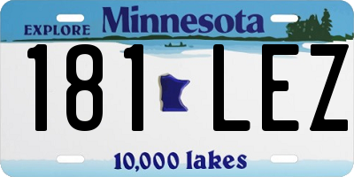 MN license plate 181LEZ
