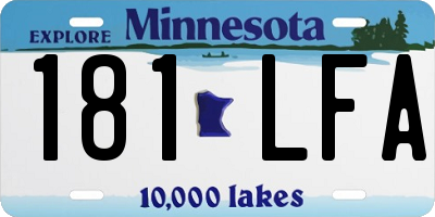 MN license plate 181LFA