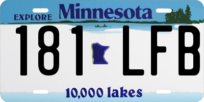 MN license plate 181LFB