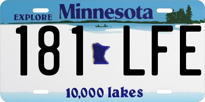 MN license plate 181LFE