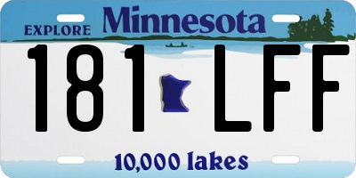MN license plate 181LFF