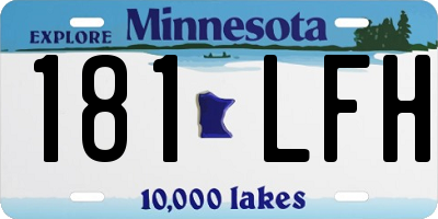 MN license plate 181LFH