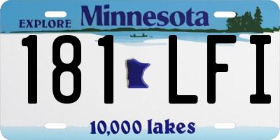 MN license plate 181LFI