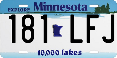 MN license plate 181LFJ