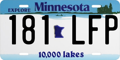 MN license plate 181LFP