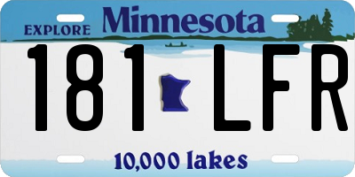 MN license plate 181LFR
