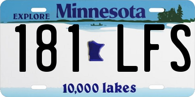 MN license plate 181LFS