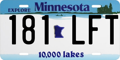MN license plate 181LFT
