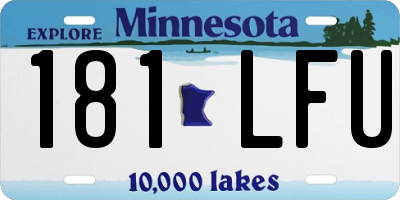 MN license plate 181LFU
