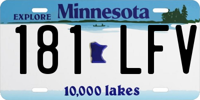 MN license plate 181LFV