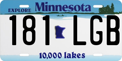 MN license plate 181LGB
