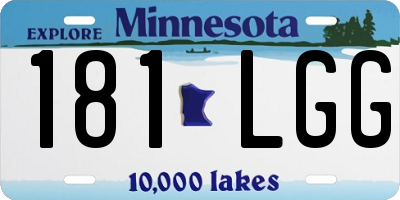 MN license plate 181LGG