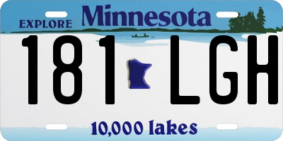 MN license plate 181LGH